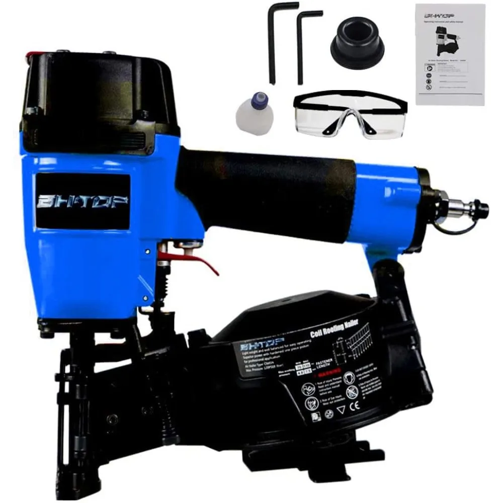 BHTOP CN45N Roofing Nailer, 15 Degree Roofing Nail Gun, 3/4-Inch to 1-3/4-Inch Coil Nails, 120-pcs Load Capacity Coil Nailer
BHTOP CN45N Roofing Nailer, 15 Degree Roofing Nail Gun, 3/4-Inch to 1-3/4-Inch Coil Nails, 120-pcs Load Capacity Coil Nailer