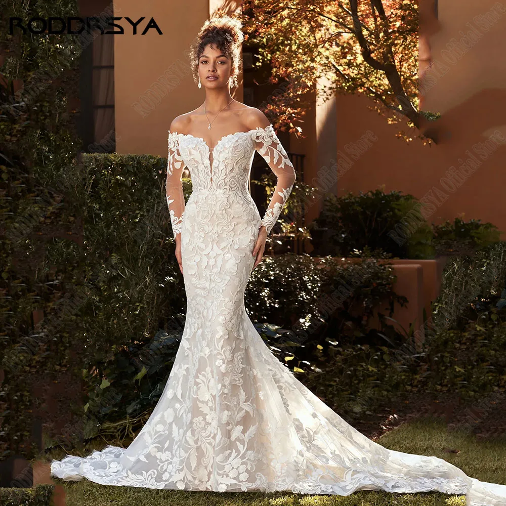 RODDRSYA Exquisite Wedding Dresses For Woman Illusion Back V-Neck Lace Applique Bride Gown Mermaid Long Sleeve vestidos de novia
RODDRSYA Exquisite Wedding Dresses For Woman Illusion Back V-Neck Lace Applique Bride Gown Mermaid Long Sleeve vestidos de novia