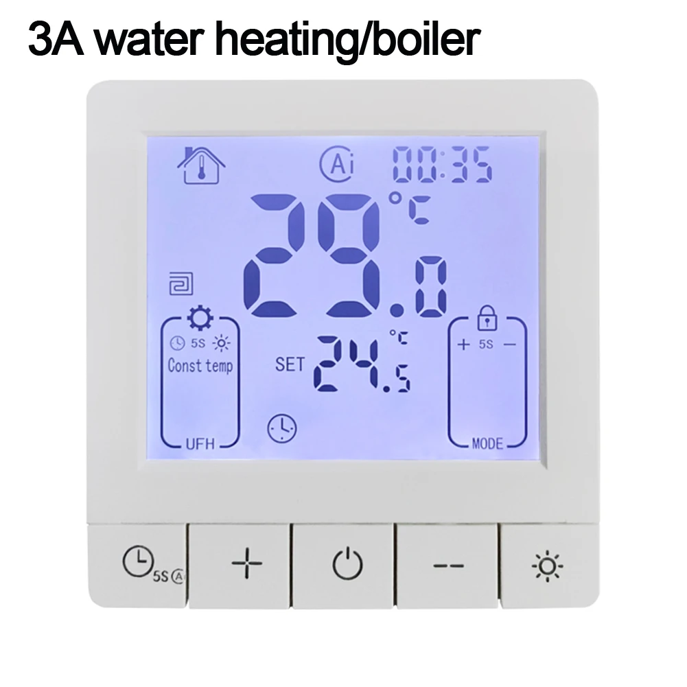 Smart WiFi Thermostat Programmable Temperature Control LCD Display Energy Efficient Easy Installation White
Smart WiFi Thermostat Programmable Temperature Control LCD Display Energy Efficient Easy Installation White