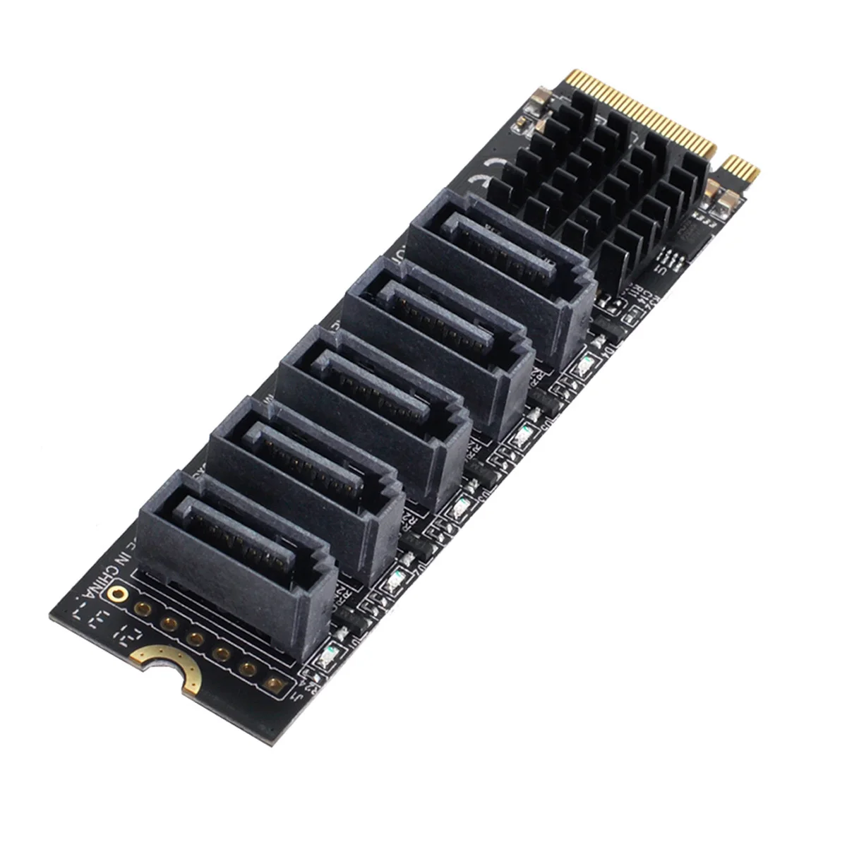 CY NGFF NVME M-Key PCI Express to SATA 3.0 6Gbps 5 Ports Adapter Converter Hard Drive Extension Card JMB585 2280
CY NGFF NVME M-Key PCI Express to SATA 3.0 6Gbps 5 Ports Adapter Converter Hard Drive Extension Card JMB585 2280