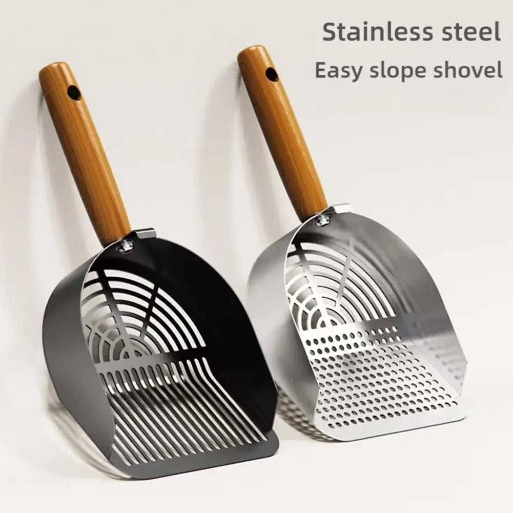 Steel Cat Litter Scoop with Long Handle – Pet Waste Shovel for Tofu Sand Litter Boxes Steel Cat Litter Scoop with Long Handle – Pet Waste Shovel for Tofu Sand Litter Boxes