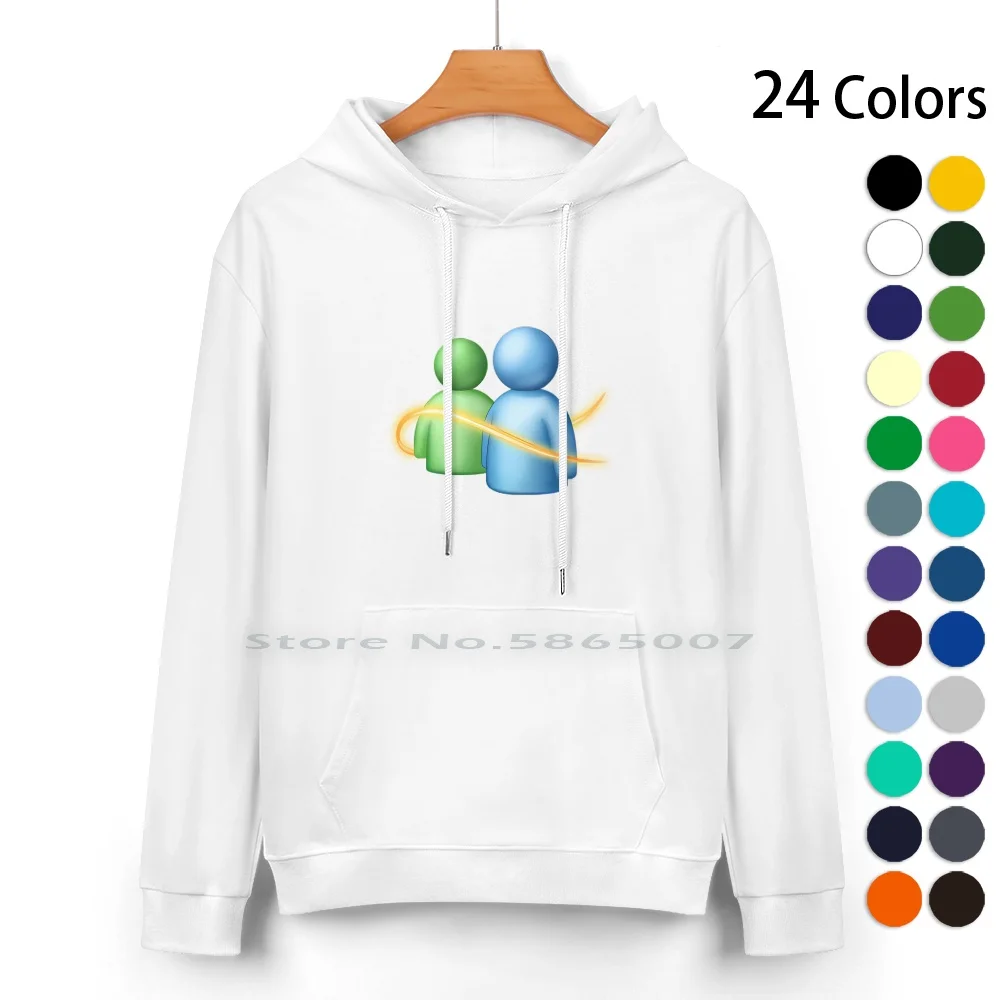 

Old Msn-High Quality Pure Cotton Hoodie Sweater 24 Colors Msn Messenger Msn Nostalgic Windows Live Messenger Chat Online Chat