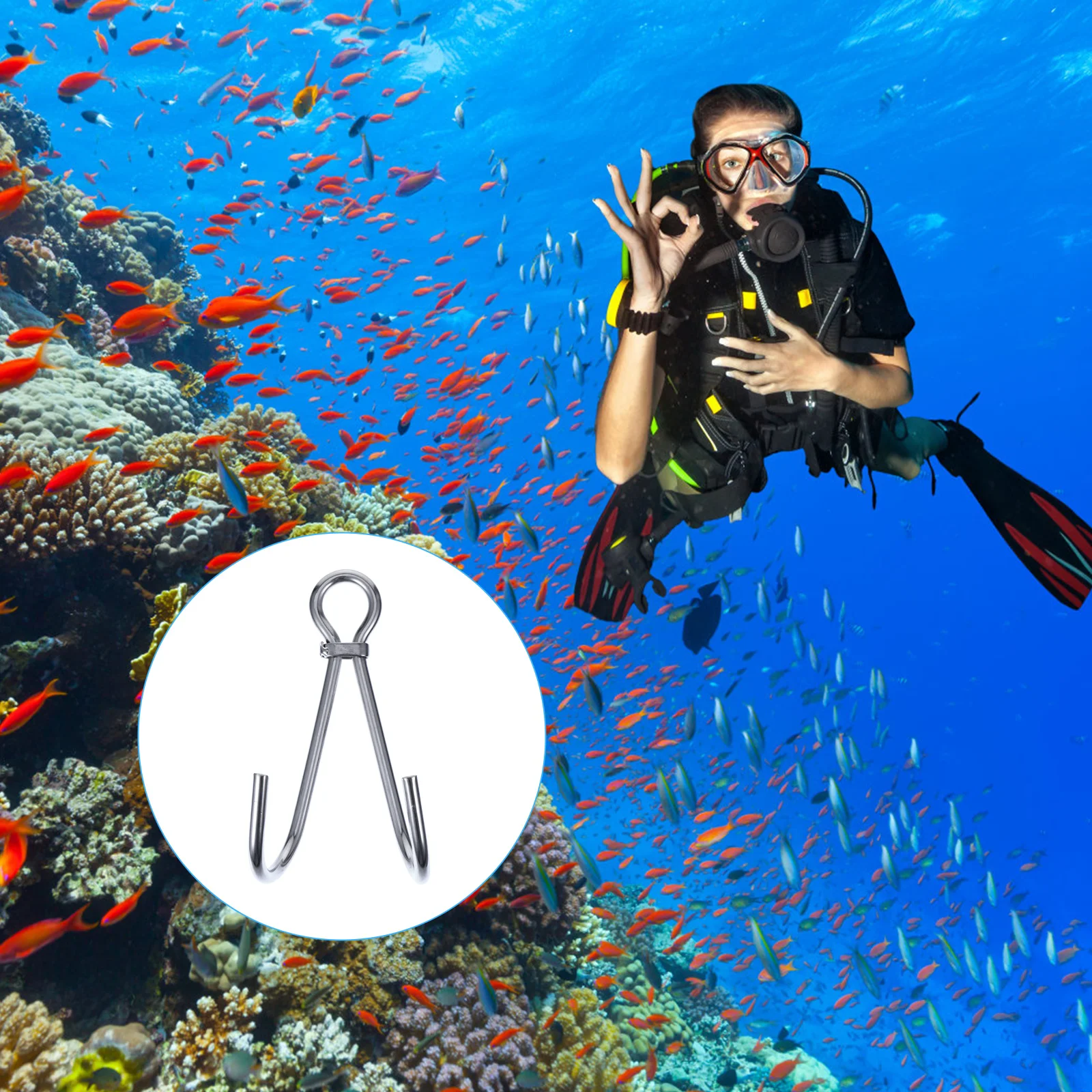 Double Flow Hook Underwater Activity Accessory Stainless Steel Preservative Dual Scuba Diving Hooks Stream
Double Flow Hook Underwater Activity Accessory Stainless Steel Preservative Dual Scuba Diving Hooks Stream