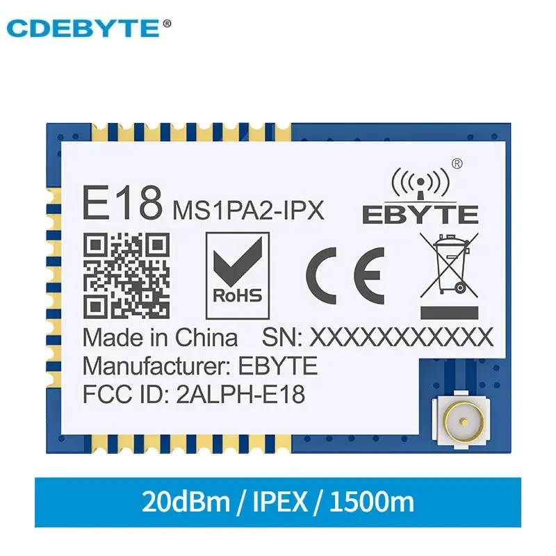 

10PCS E18-MS1PA2-IPX Zigbee CC2530 2.4Ghz 100mW IPX Antenna Uhf Wireless Transceiver 2.4g Transmitter Receiver Module PA IoT DIY