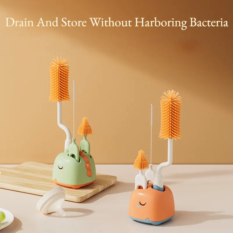 Baby Silicone Bottle Brush, Long Handle Cleaning Brush With 360° Rotating Brush For Drying Rack Combination Paired With A Base
Baby Silicone Bottle Brush, Long Handle Cleaning Brush With 360° Rotating Brush For Drying Rack Combination Paired With A Base