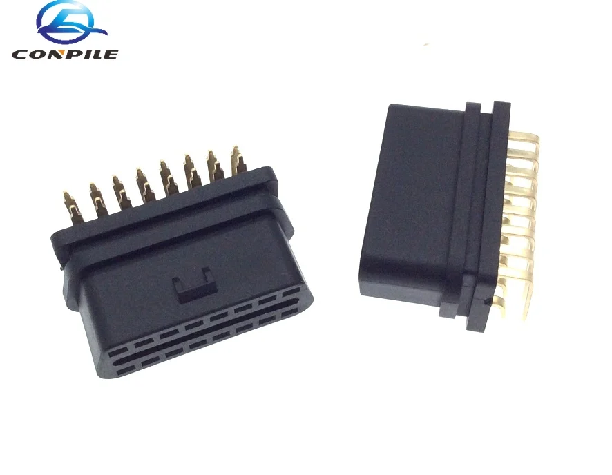 2pcs Car truck OBD2 diagnosis female interface 16PIN connector straight needle bent pin plug welding board OBDII
2pcs Car truck OBD2 diagnosis female interface 16PIN connector straight needle bent pin plug welding board OBDII
