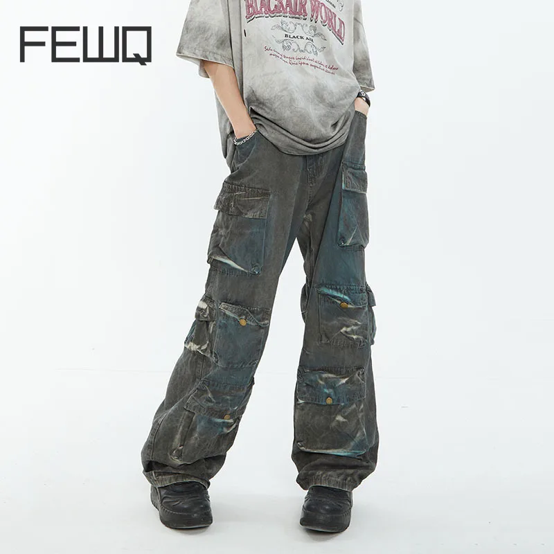 FEWQ Tie Dyed Men's Multi Pocket Cargo Pant Waste Soil Style Male Overalls Y2k High Street Hip Hop Trousers Safari Style 24B2879
FEWQ Tie Dyed Men's Multi Pocket Cargo Pant Waste Soil Style Male Overalls Y2k High Street Hip Hop Trousers Safari Style 24B2879