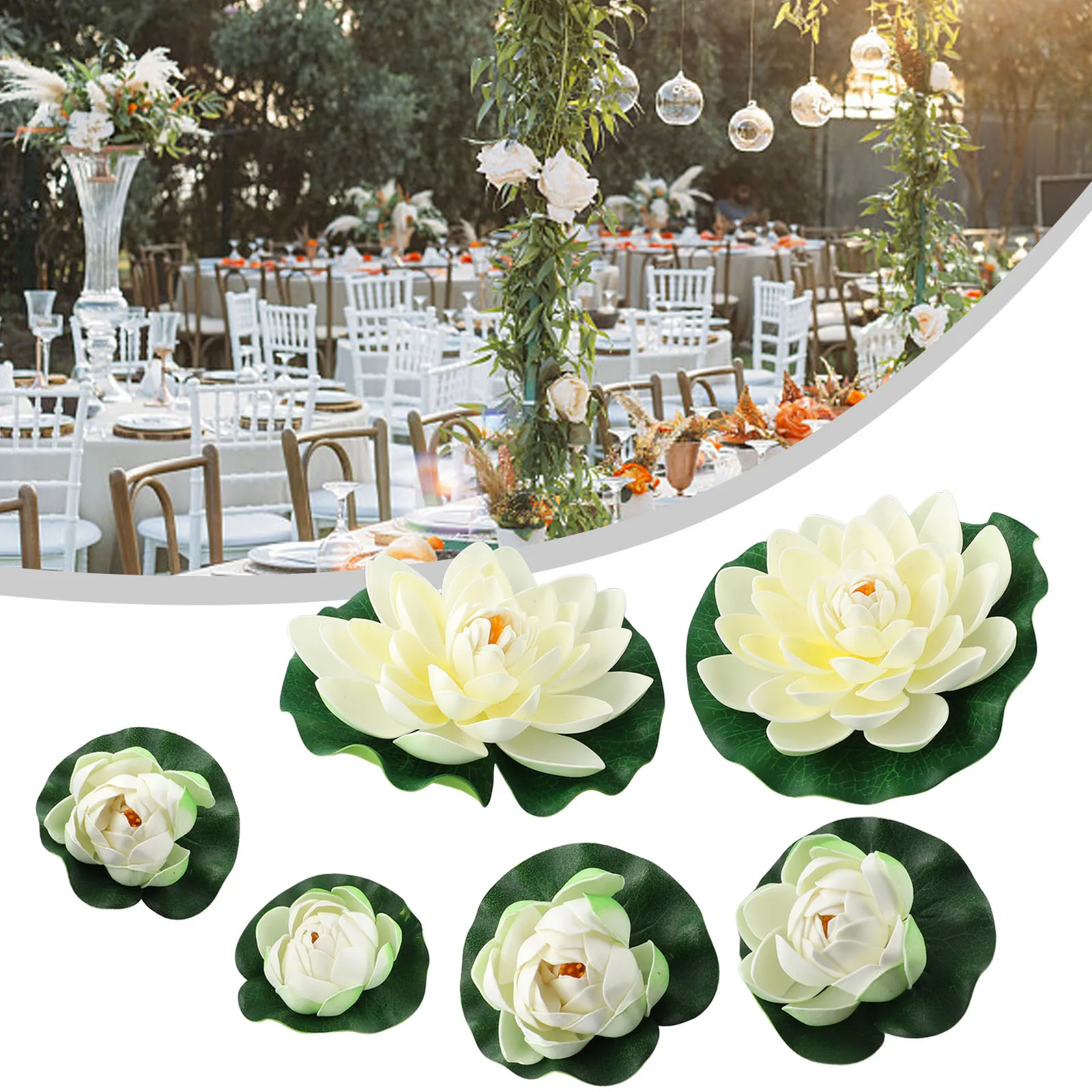 6PCS Floating Plants Water Lily Artificial Lotus Flower Leaf Pond Garden Decoration Festive Supplies For Home And Patio
6PCS Floating Plants Water Lily Artificial Lotus Flower Leaf Pond Garden Decoration Festive Supplies For Home And Patio