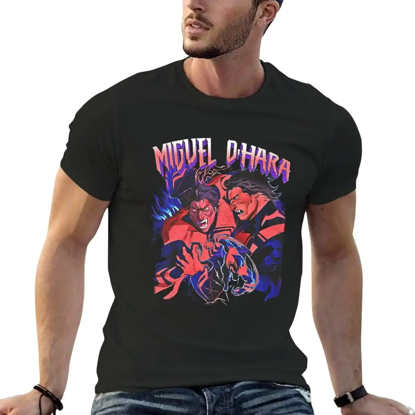 

Miguel O'Hara Vintage art T-Shirt quick-drying aesthetic clothes mens cotton t shirts