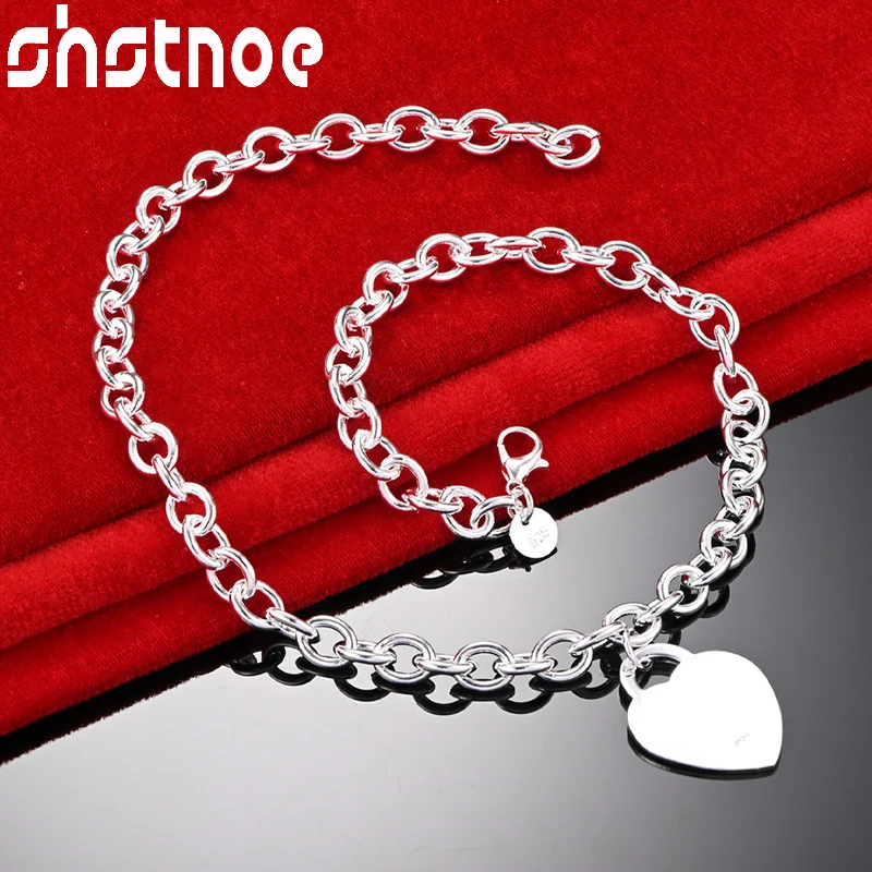 SHSTONE 925 Sterling Silver Heart Lock Pendant Necklaces For Woman Chain Lady Party Engagement Wedding Birthday Fashion Jewelry
SHSTONE 925 Sterling Silver Heart Lock Pendant Necklaces For Woman Chain Lady Party Engagement Wedding Birthday Fashion Jewelry