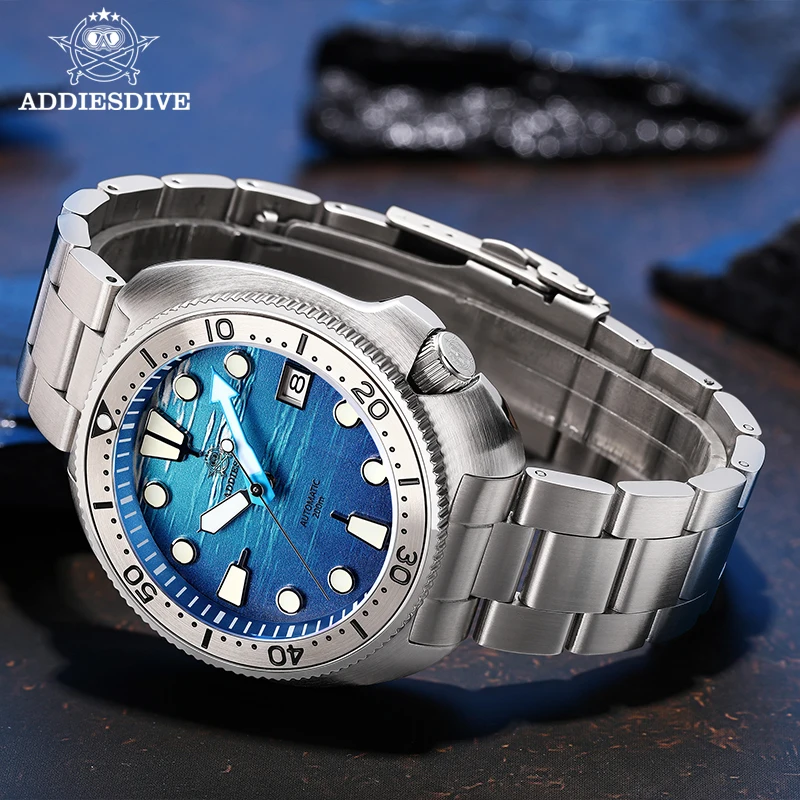 ADDIESDIVE Men Mechanical Watch 200m Diving Sapphire Glass Blue Luminous Automatic Watch NH35 Relogios Masculino
ADDIESDIVE Men Mechanical Watch 200m Diving Sapphire Glass Blue Luminous Automatic Watch NH35 Relogios Masculino