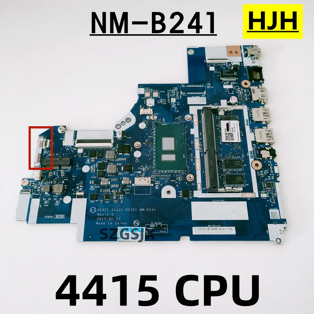 DG421 DG521 DG721 NM-B241 For Lenovo 320-15ISK 320-15IKB 320-17IKB Notebook Motherboard With 4415U RAM 4GB Tested 100% Working
DG421 DG521 DG721 NM-B241 For Lenovo 320-15ISK 320-15IKB 320-17IKB Notebook Motherboard With 4415U RAM 4GB Tested 100% Working
