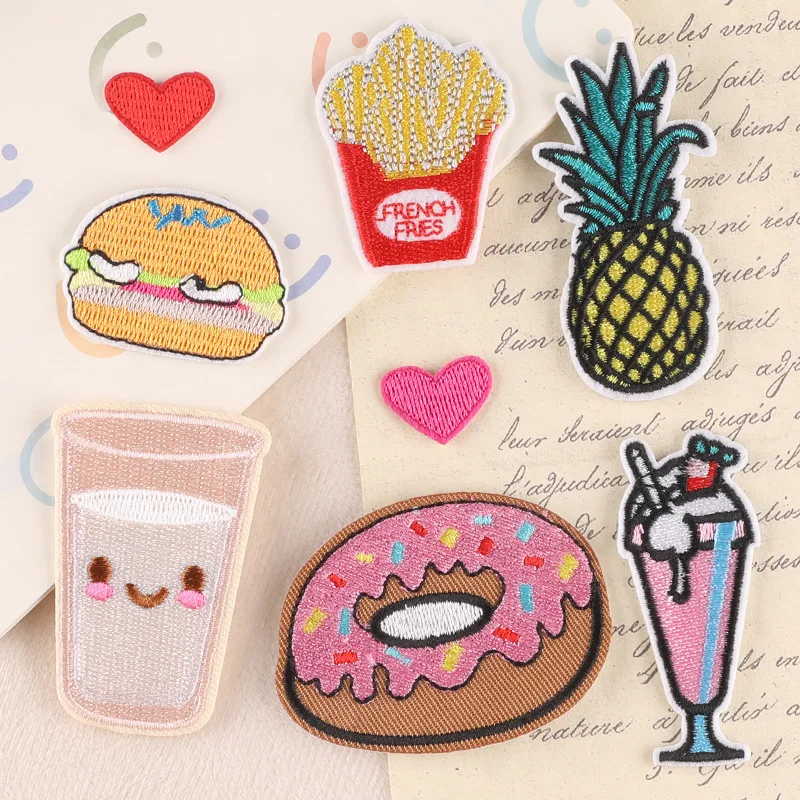 2024 New Embroidery Patch DIY Chips Burger Donuts Stickers Adhesive Badges Iron on Patches Cloth Bag Emblem Fabric Accessories
2024 New Embroidery Patch DIY Chips Burger Donuts Stickers Adhesive Badges Iron on Patches Cloth Bag Emblem Fabric Accessories