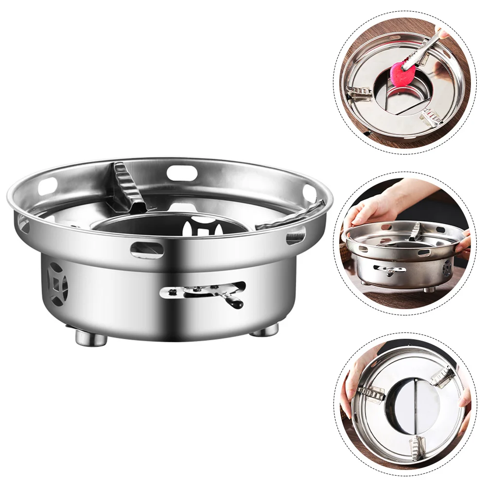 

Stainless Steel Outdoor Aluminum Alcohol Stove Windshield With Fire Cover Burner Set Camping Supplies Windscreen Alcohol Stove