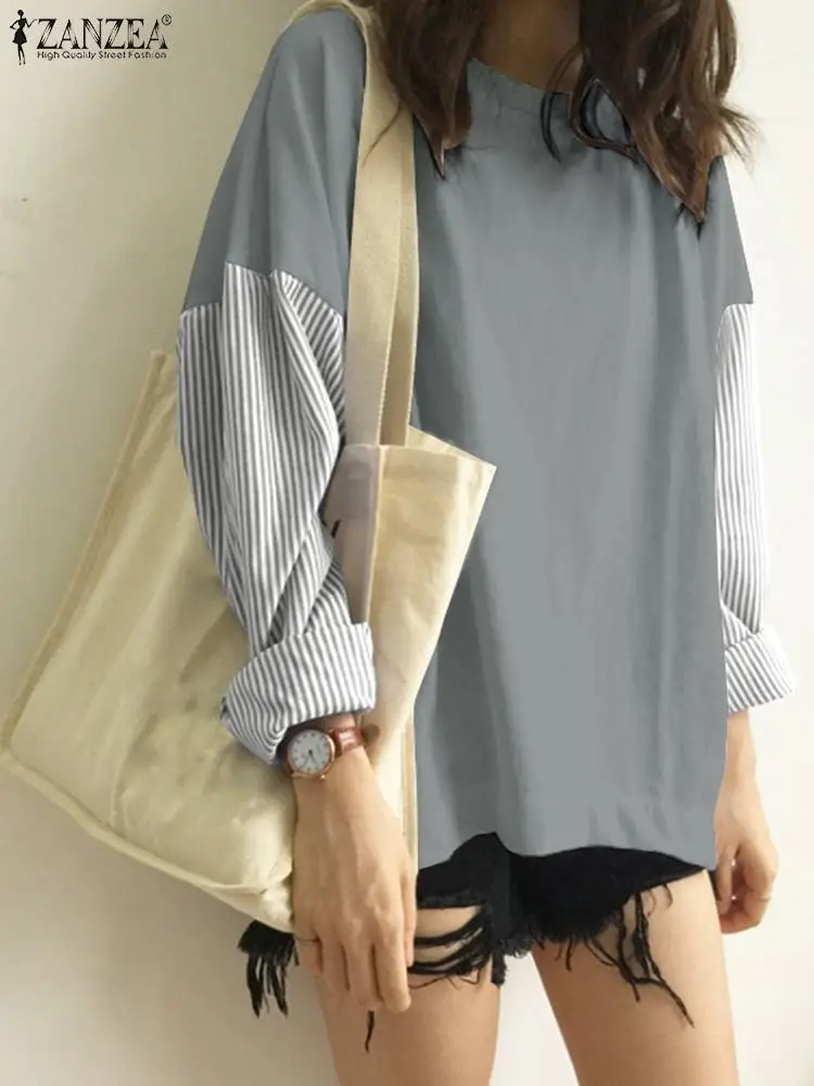 Women Patchwork Pullover 2023 Autumn ZANZEA Long Sleeve Sweatshirts Casual Loose Round Neck Hoodies Korean Cotton Tops Oversize
Women Patchwork Pullover 2023 Autumn ZANZEA Long Sleeve Sweatshirts Casual Loose Round Neck Hoodies Korean Cotton Tops Oversize