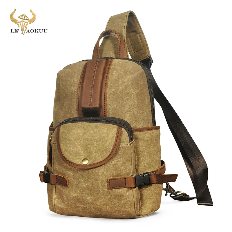 2022 Canvas+Genuine Leather Triangle Cross-body Chest Sling Bag Design Travel One Shoulder Strap Bag Daypack For Men Male 3028 
2022 Canvas+Genuine Leather Triangle Cross-body Chest Sling Bag Design Travel One Shoulder Strap Bag Daypack For Men Male 3028