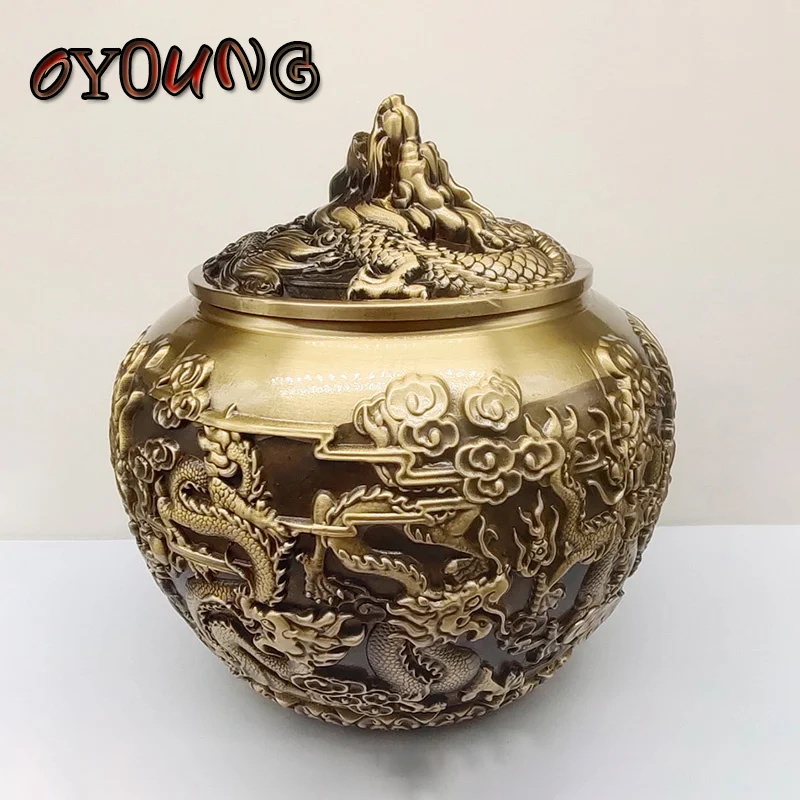 Large Brass Kowloon Tea Canister Storage Jar Tea Home Creative Gift Ornament Living Room Home Indoor Tea Ceremony Sealed Jar
Large Brass Kowloon Tea Canister Storage Jar Tea Home Creative Gift Ornament Living Room Home Indoor Tea Ceremony Sealed Jar