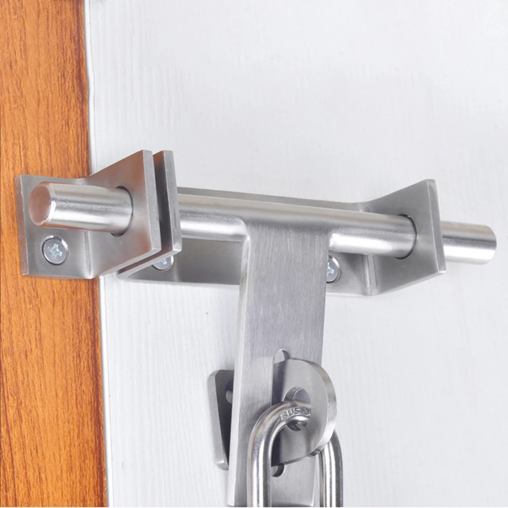 Bolt Lock Deadbolt Lock 1PCS 304 Stainless Steel Long Service Life Sliding Bolt Latch Steel Bolt With Padlock Hole
Bolt Lock Deadbolt Lock 1PCS 304 Stainless Steel Long Service Life Sliding Bolt Latch Steel Bolt With Padlock Hole