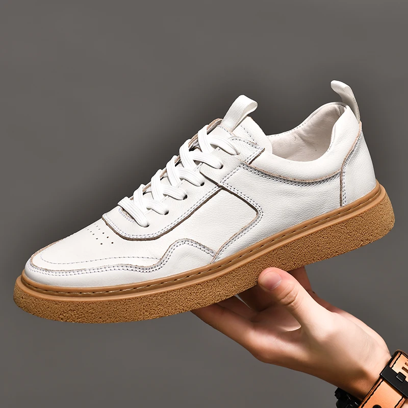 Spring autumn White Shoes Men Casual Shoes genuine Leather Men Sneakers Cool Street Shoes Brand Male Footwear Flat Shoes men
Spring autumn White Shoes Men Casual Shoes genuine Leather Men Sneakers Cool Street Shoes Brand Male Footwear Flat Shoes men