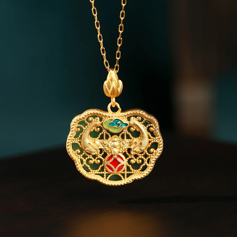 Chinese Style Palace Pendants Necklace Lady Cheongsam Temperament Gold Fish Jewelry Wedding Holiday Gift Wholesale with Box
Chinese Style Palace Pendants Necklace Lady Cheongsam Temperament Gold Fish Jewelry Wedding Holiday Gift Wholesale with Box