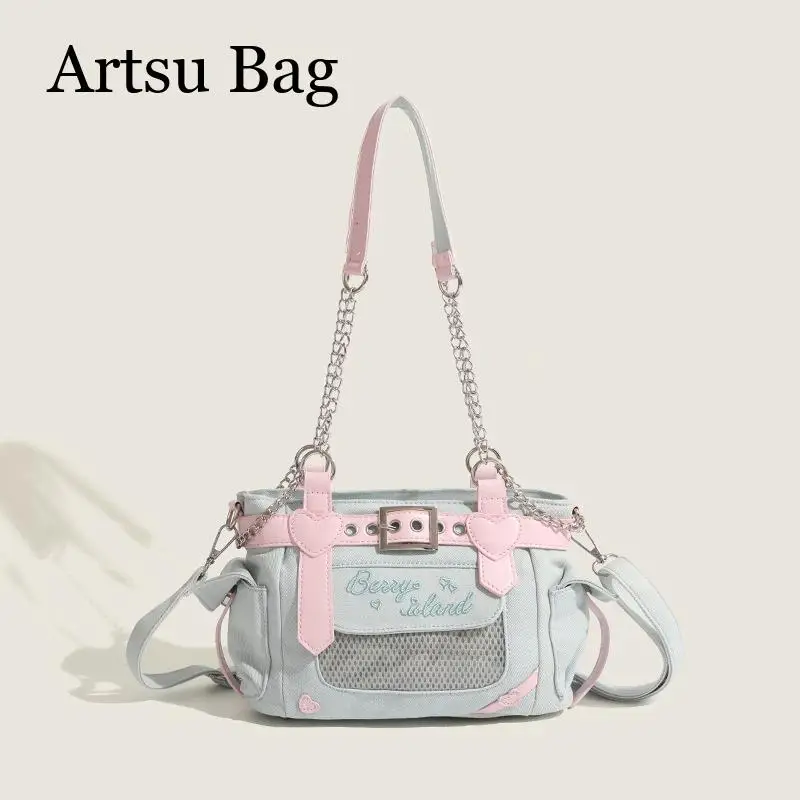 New Women Bag Versatile Sweet Girl Chain Tote Handbag with Unique Design Personalized Color Contrast Shoulder Crossbody Bag
New Women Bag Versatile Sweet Girl Chain Tote Handbag with Unique Design Personalized Color Contrast Shoulder Crossbody Bag