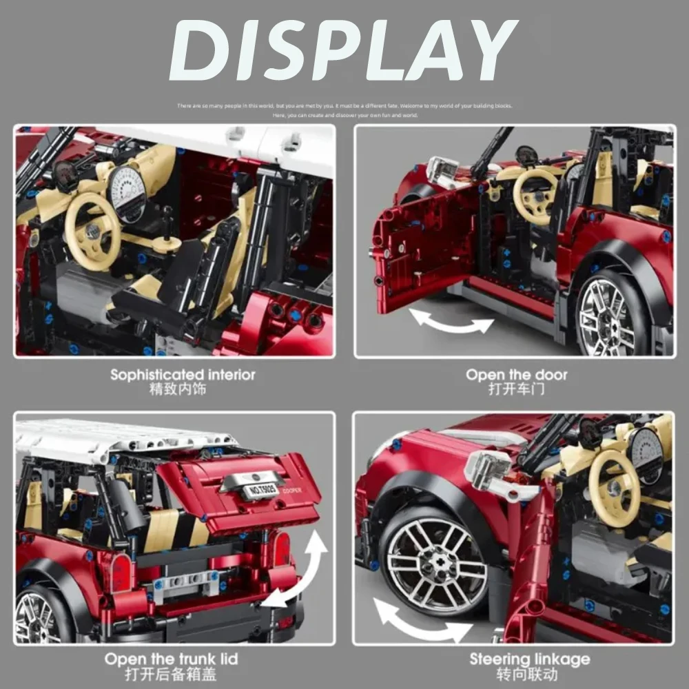 1:10 Mini Technical Car Cooper Building Blocks Kits Supercar Vehicle MOC-36559 Construction for Adults Kids Christmas Gift 1:10 Mini Technical Car Cooper Building Blocks Kits Supercar Vehicle MOC-36559 Construction for Adults Kids Christmas Gift