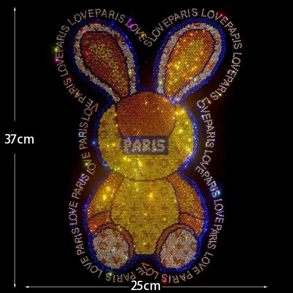 Iron on Rhinestone Patches for Clothing Fashion Rabbit Large DIY Patch Clothing Decoration Accessories
Iron on Rhinestone Patches for Clothing Fashion Rabbit Large DIY Patch Clothing Decoration Accessories