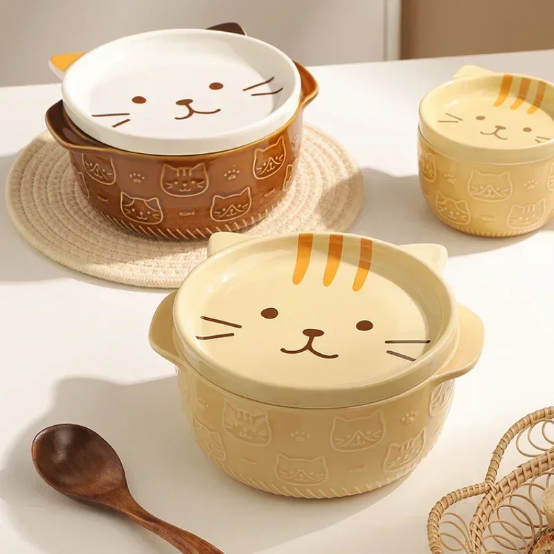 Cartoon Japanese Ceramic Cat Dog Noodle Bowls With Lids Cute Animal Soup Salad Fruit Bowl Box Decorative Tableware Kitchen Decor
Cartoon Japanese Ceramic Cat Dog Noodle Bowls With Lids Cute Animal Soup Salad Fruit Bowl Box Decorative Tableware Kitchen Decor