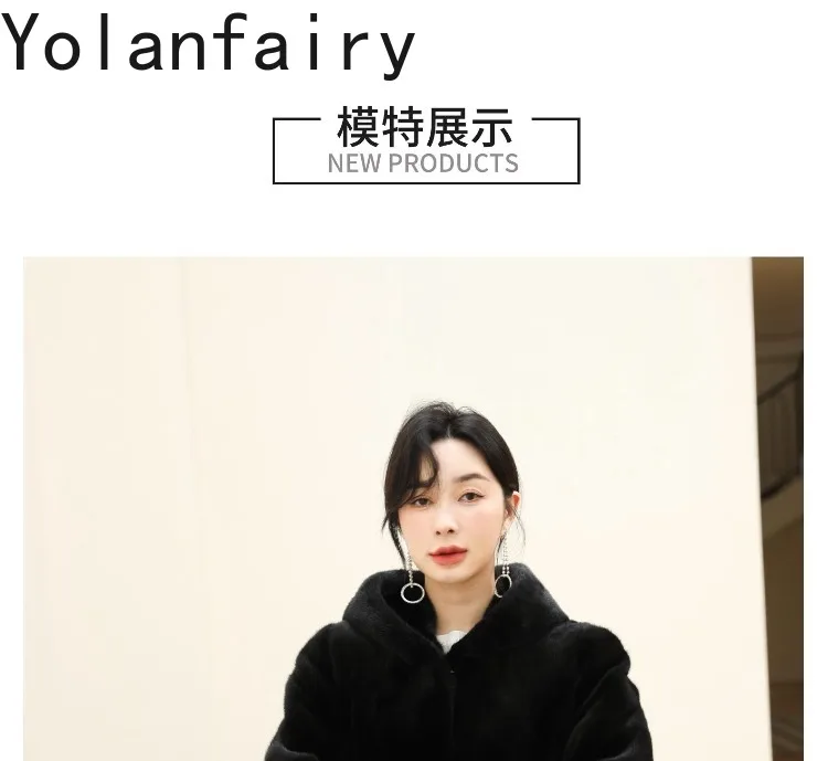 YOLANFAIRY Genuine Whole Mink Fur Jacket for Women Luxury 2025 Winter Natural Fur Coat Hooded Warm Real Black Fur Coats Casaco YOLANFAIRY Genuine Whole Mink Fur Jacket for Women Luxury 2025 Winter Natural Fur Coat Hooded Warm Real Black Fur Coats Casaco