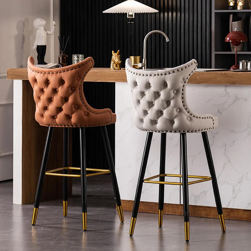 American Luxury Bar Chairs For Kitchen Modern Minimalist Backrest Bar Stool Creative Designer Taburetes De Bar Household Items
American Luxury Bar Chairs For Kitchen Modern Minimalist Backrest Bar Stool Creative Designer Taburetes De Bar Household Items