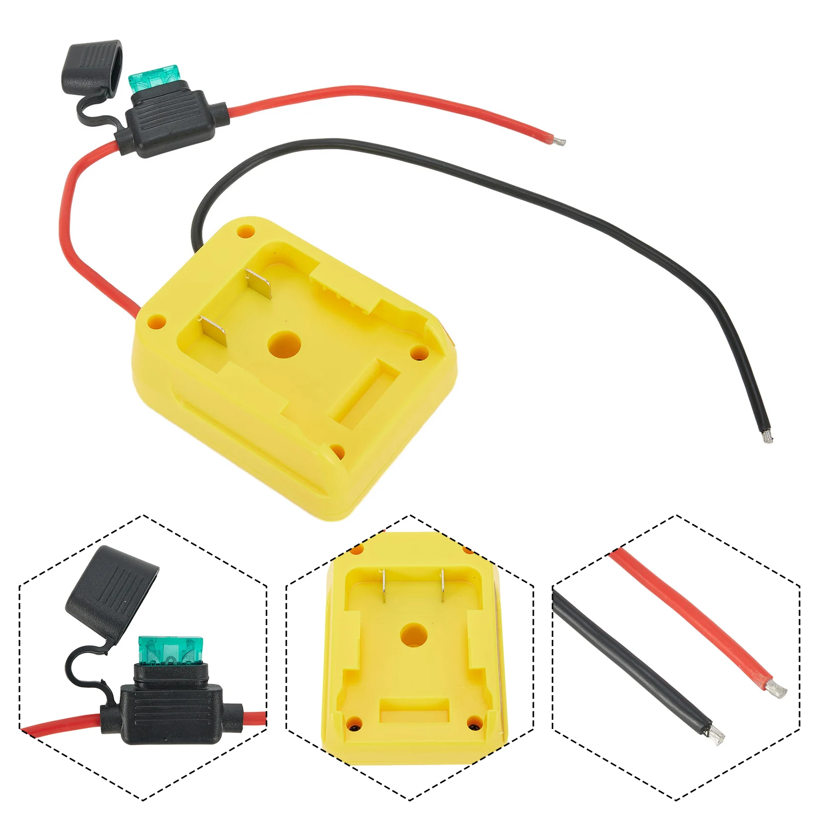 1pc Battery Adapter With Fuse For DE-WALT DCB200 18V/20V Maximum Battery To DIY 2 Wiring/cable Output Power Tool Accessories
1pc Battery Adapter With Fuse For DE-WALT DCB200 18V/20V Maximum Battery To DIY 2 Wiring/cable Output Power Tool Accessories