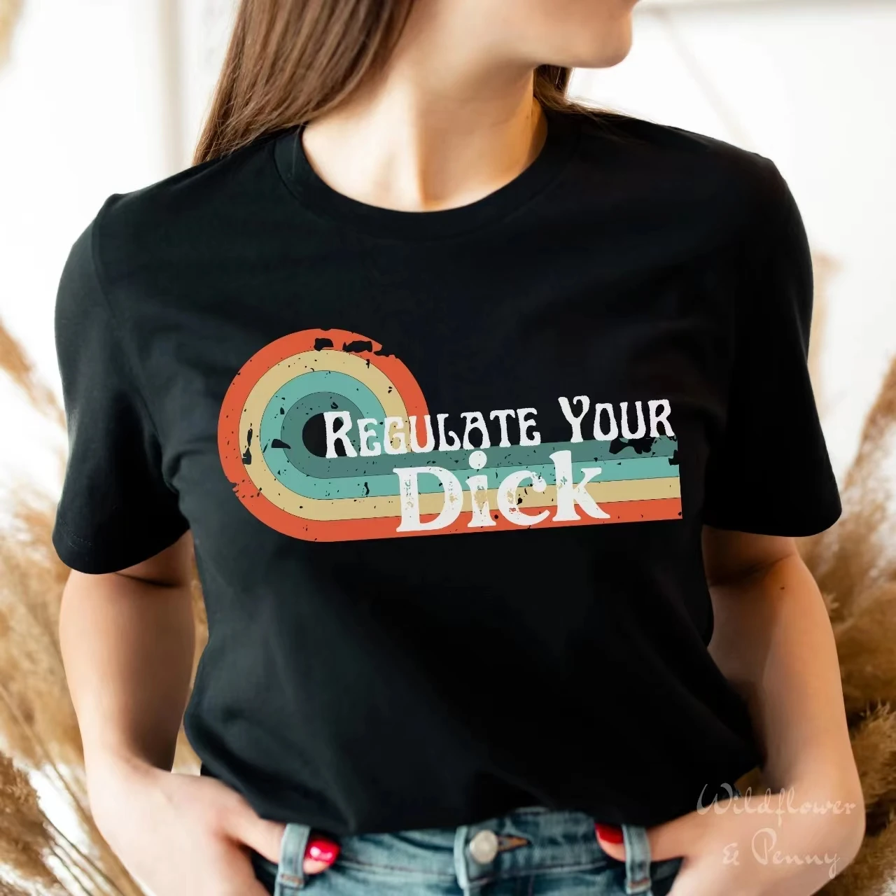 Regulate Your Dick Slogan Women T-shirt Cute Cartoon Rainbow Print Female Shirt New Fashion Summer Party Casual Girl Tee
Regulate Your Dick Slogan Women T-shirt Cute Cartoon Rainbow Print Female Shirt New Fashion Summer Party Casual Girl Tee