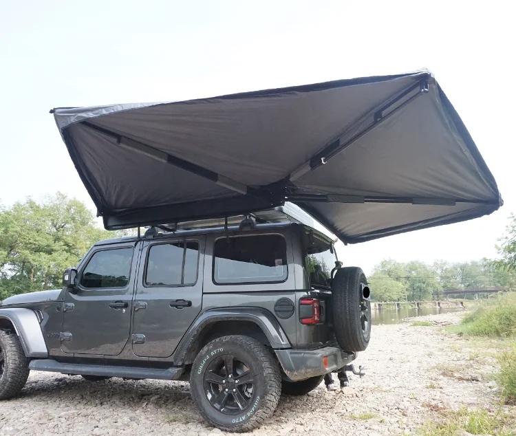 

Remaco Outdoor Camping Retractable LED 270 Degrees Freestanding Car Side Awning Free Standing Foxwing