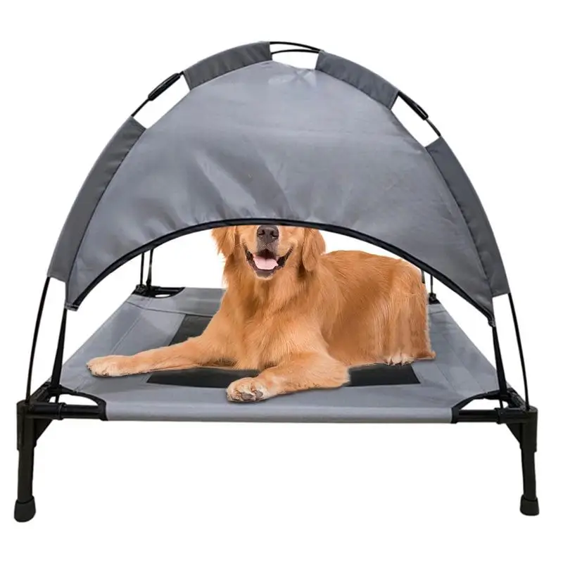 Elevated Dog Bed With Canopy Portable Dogs Shade Tent With Removable Canopy Breathable Fabric Shade Tent For Outside Beach Camp
Elevated Dog Bed With Canopy Portable Dogs Shade Tent With Removable Canopy Breathable Fabric Shade Tent For Outside Beach Camp