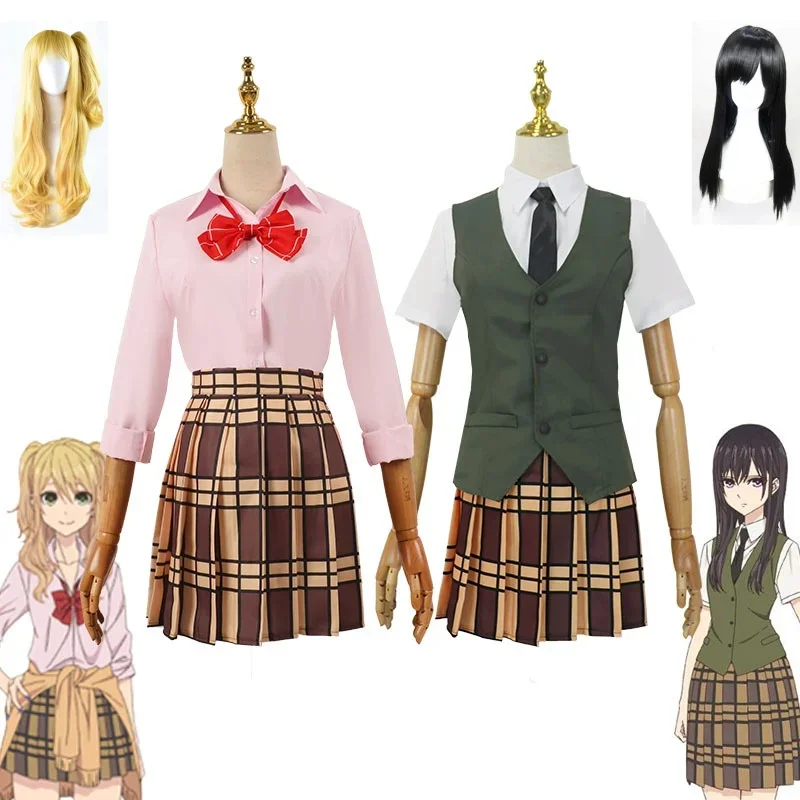 

Anime Citrus Aihara Yuzu Suit Aihara Mei Cosplay Costume Adult Women School Uniform Skirt Shirt Set Halloween Comic Con Outfit
