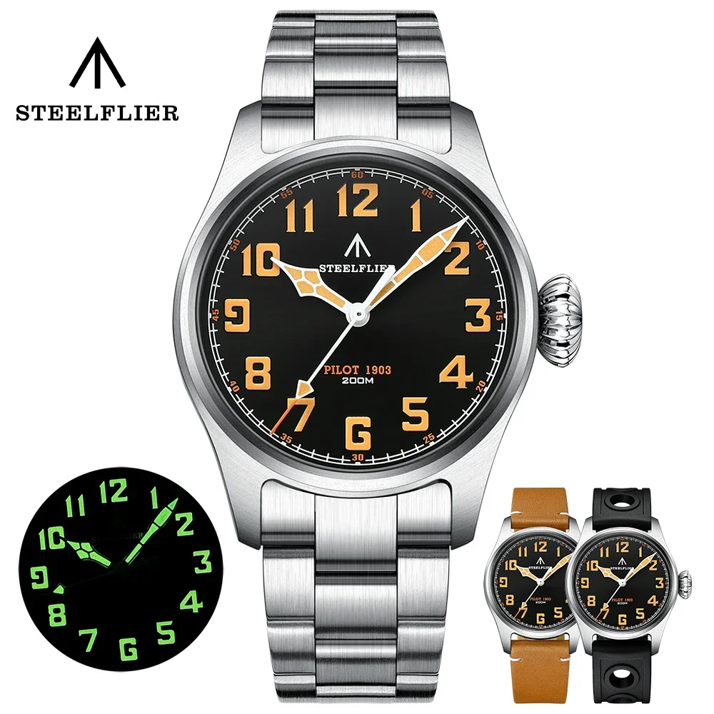 Новые мужские кварцевые часы STEELFLIER SF740V, швейцарские светящиеся часы с сапфировым стеклом VH31, бесшумный механизм, модные водонепроницаемые наручные часы 200 м
Новые мужские кварцевые часы STEELFLIER SF740V, швейцарские светящиеся часы с сапфировым стеклом VH31, бесшумный механизм, модные водонепроницаемые наручные часы 200 м