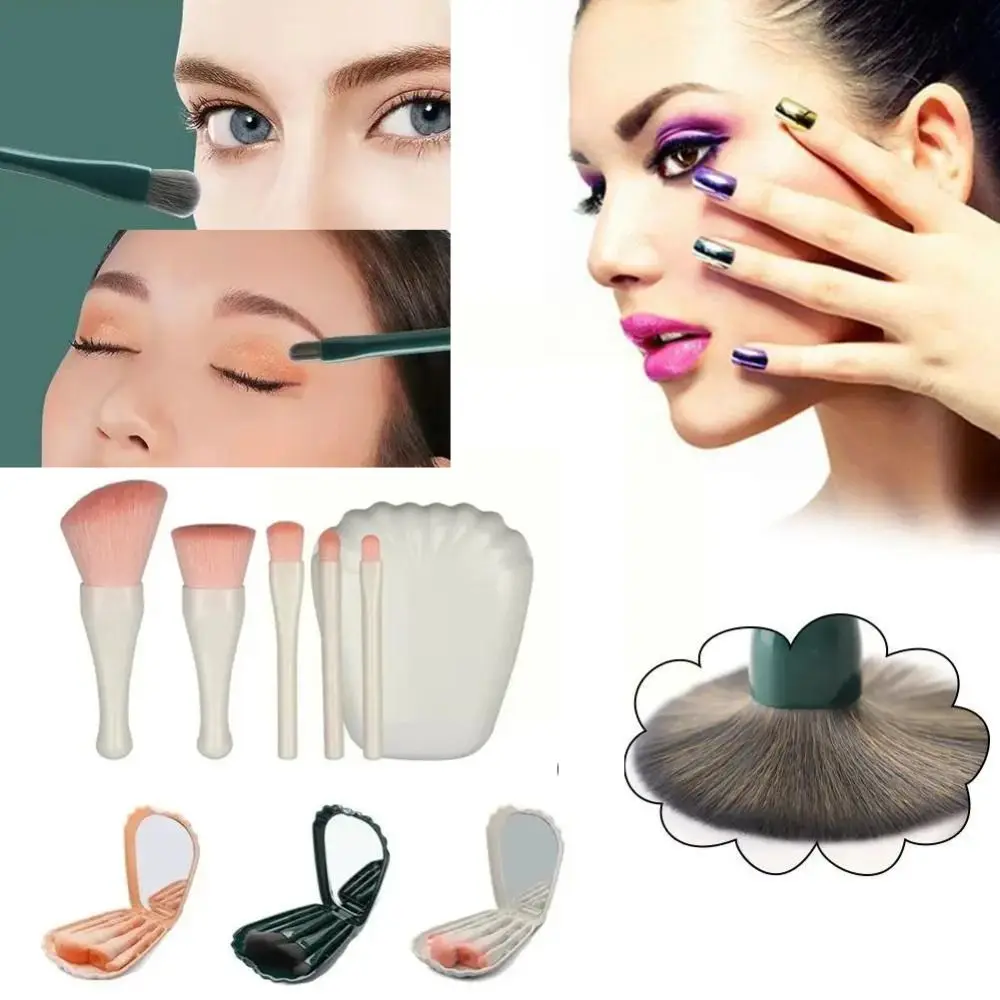 Набор кистей для макияжа в виде ракушек, 5 шт., с зеркалом, Кисть для макияжа, пудры, теней, хайлайтера, основы, мягкая кисть, инструмент для красоты
Набор кистей для макияжа в виде ракушек, 5 шт., с зеркалом, Кисть для макияжа, пудры, теней, хайлайтера, основы, мягкая кисть, инструмент для красоты