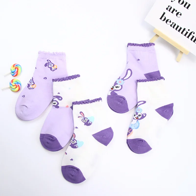 5 Pairs Children's Girls Socks Disney Stellalou Cartoon Cute Purple Baby Lace Short Socks Cotton Toddler Socks Christmas Gifts
5 Pairs Children's Girls Socks Disney Stellalou Cartoon Cute Purple Baby Lace Short Socks Cotton Toddler Socks Christmas Gifts