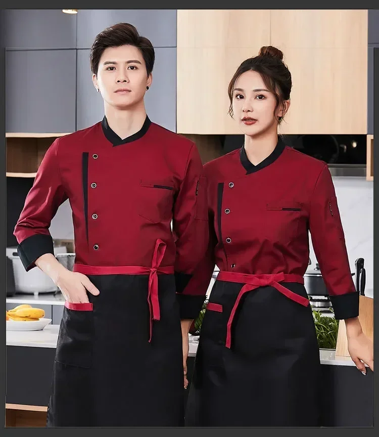 Chef Uniform Jacket Bakery Restaurant Top Food Sleeve Wear Fast for Long Work Short Chef Cafe Tops Cooking men Hotel Kitchen
Chef Uniform Jacket Bakery Restaurant Top Food Sleeve Wear Fast for Long Work Short Chef Cafe Tops Cooking men Hotel Kitchen