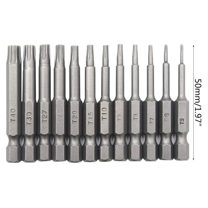 

K1KA Electric Screwdriver Screwdriver Bit Head 50mm 1/4 Inch T5-T40 Torx Head