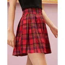 Women\u2019s Korean Plaid Skirt Summer Fashion Metal Ring Decorated High-waist A-line Pleated Mini Skirt Christmas Ladies Skirts
Women\u2019s Korean Plaid Skirt Summer Fashion Metal Ring Decorated High-waist A-line Pleated Mini Skirt Christmas Ladies Skirts