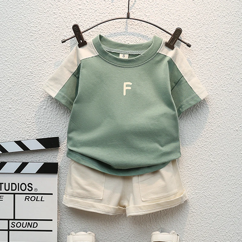 Korean 2023 New Baby Boy Summer Clothes Set Cotton Tees T shirts+Loose Shorts Suit 2PCS Pack Clothing Kids Sets Fashion 1-5 Y
Korean 2023 New Baby Boy Summer Clothes Set Cotton Tees T shirts+Loose Shorts Suit 2PCS Pack Clothing Kids Sets Fashion 1-5 Y