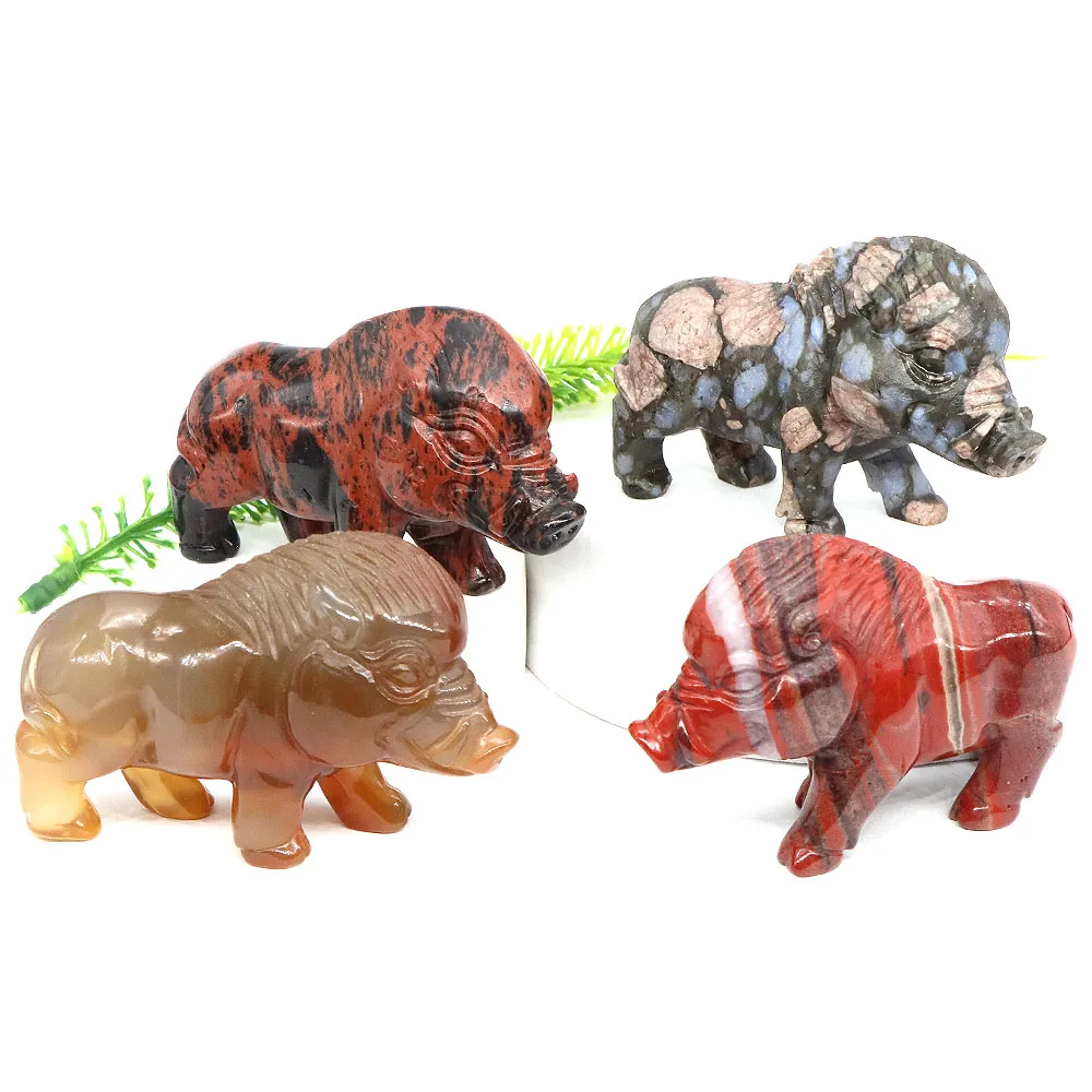 70mm Wild Boar Statue Natural Stone Carving Animal Figurine Crafts Healing Crystal Reiki Home Decoration Fengshui Ornament Gifts
70mm Wild Boar Statue Natural Stone Carving Animal Figurine Crafts Healing Crystal Reiki Home Decoration Fengshui Ornament Gifts