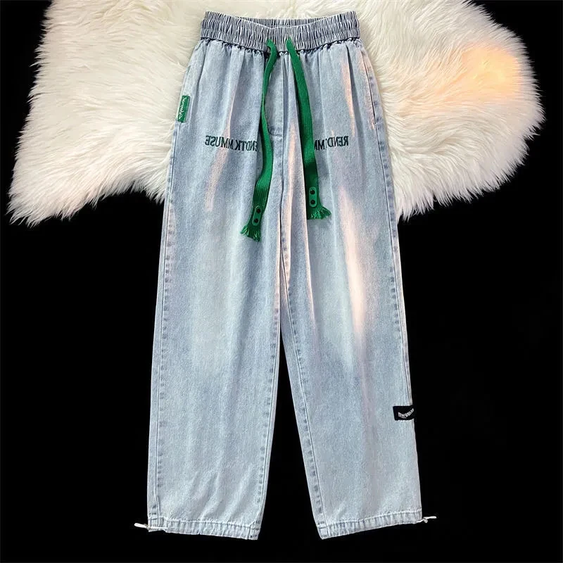 Gidyq Streetwear Women Jeans American Style Fashion Letter Embroidery Loose Wide Leg Pants Casual Female Straight Denim Trousers
Gidyq Streetwear Women Jeans American Style Fashion Letter Embroidery Loose Wide Leg Pants Casual Female Straight Denim Trousers