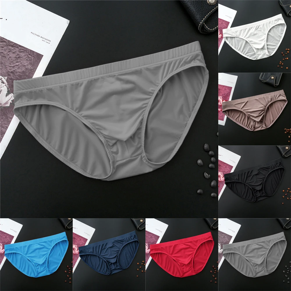 Men Sexy Ice Silk Briefs Seamless U Convex Pouch Underwear Low-Waist Panties Underpants Breathable Brief
Men Sexy Ice Silk Briefs Seamless U Convex Pouch Underwear Low-Waist Panties Underpants Breathable Brief