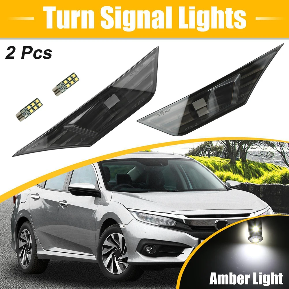 New Auto Parts Smoked Side Marker Turn Signal Lights With LED Bulbs Car Replacement Parts For 2016-2021-Honda Civic
New Auto Parts Smoked Side Marker Turn Signal Lights With LED Bulbs Car Replacement Parts For 2016-2021-Honda Civic