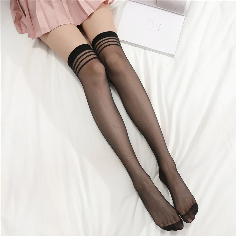 

Long Stockings Women's Ultra-Thin over-the-Knee Hold-Ups Women's Sexy Sexy Black Silk Jk White Silk Flesh Color Thigh High Socks