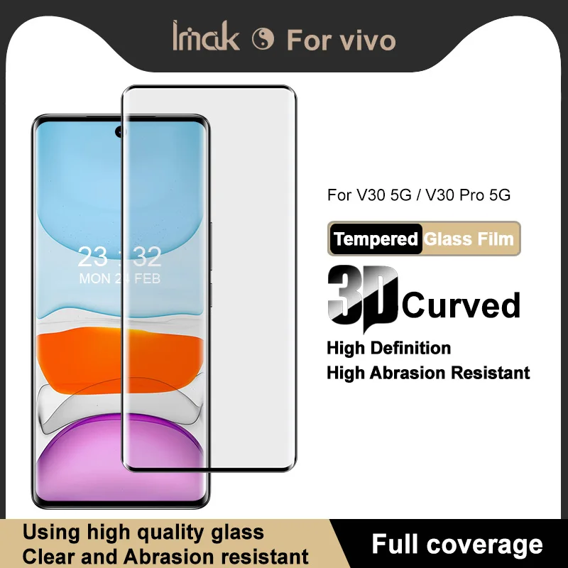 Imak 3D изогнутая защита экрана, защитная пленка, закаленное стекло для vivo V30 5G / V30 Pro 5G /S18 5G, олеофобный полноэкранный клей
Imak 3D изогнутая защита экрана, защитная пленка, закаленное стекло для vivo V30 5G / V30 Pro 5G /S18 5G, олеофобный полноэкранный клей
