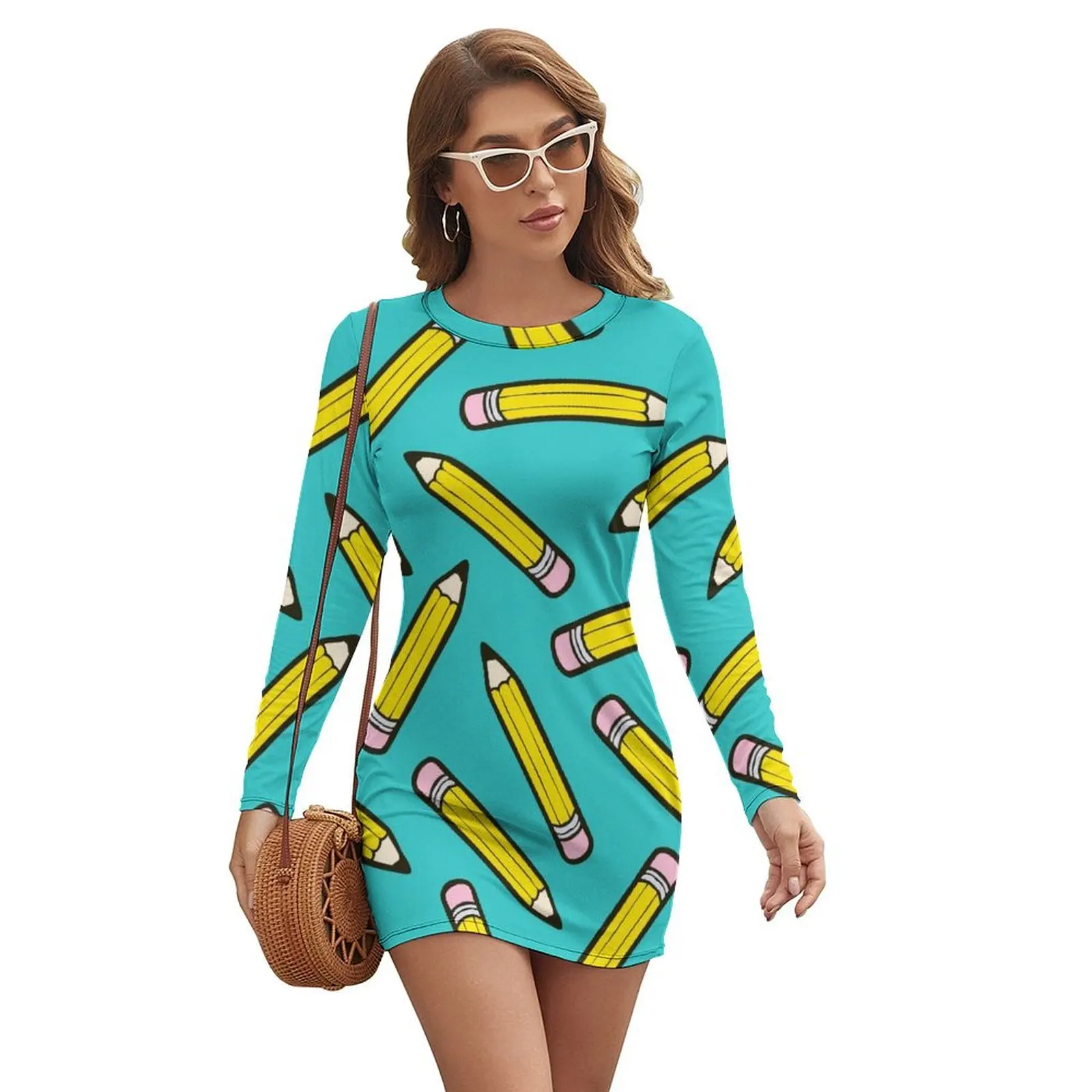 Pencil Power Blue Pattern Long-sleeved Dress luxury dress women evening dress dresses
Pencil Power Blue Pattern Long-sleeved Dress luxury dress women evening dress dresses