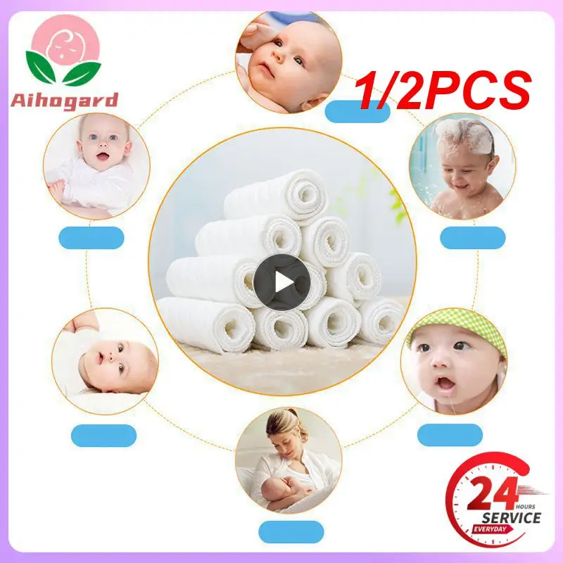 

1/2PCS Lot Baby Cloth Diaper Inserts Nappy Liners Reusable Cotton Nappies for Newborn Infant Toddler Washable Boy Girl Diapers